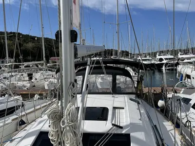 Deck of Blu, a Elan Impression 40.1 sailboat at Grad Pula, Croatia