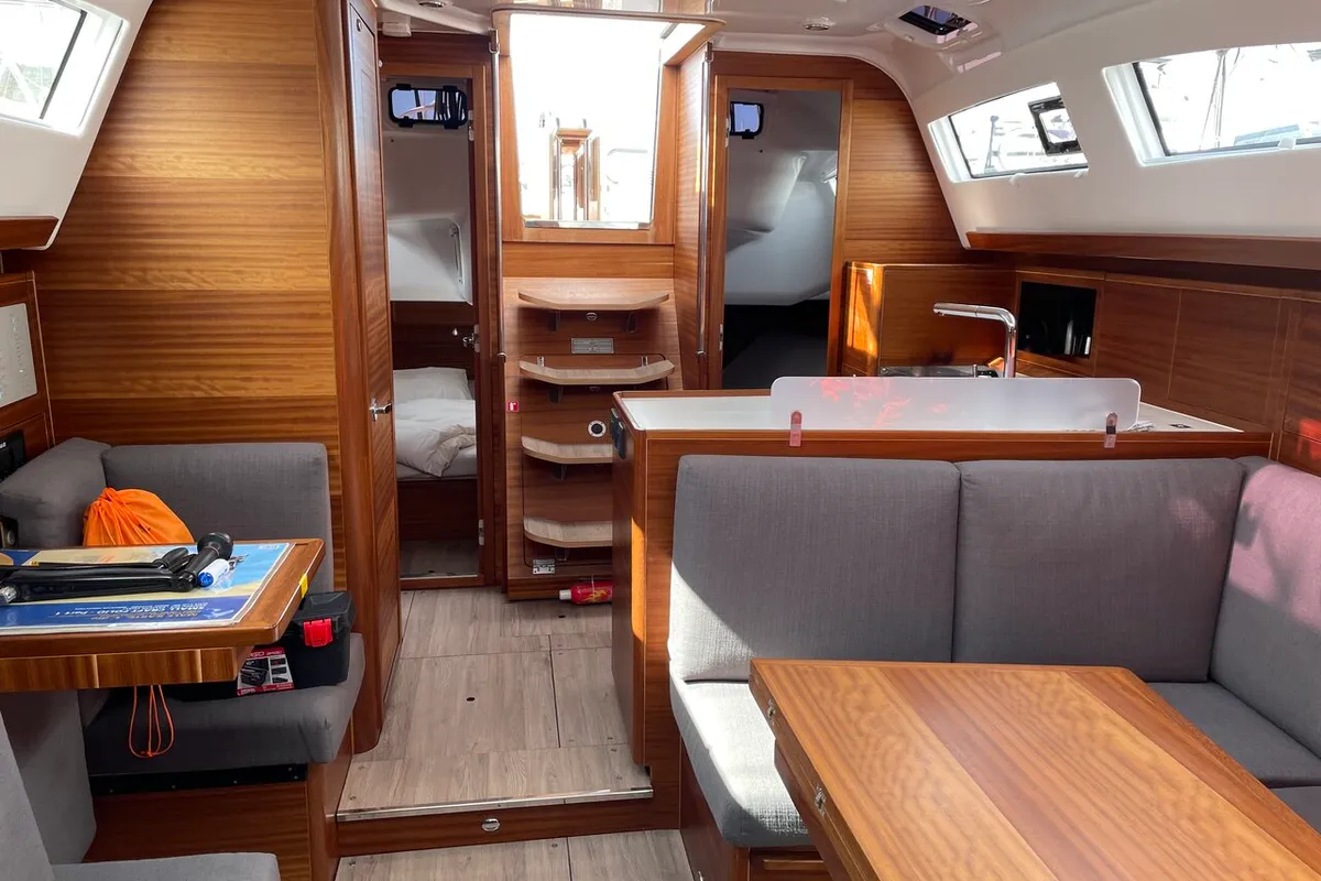 Salon of Blu, a Elan Impression 40.1 sailboat at Grad Pula, Croatia