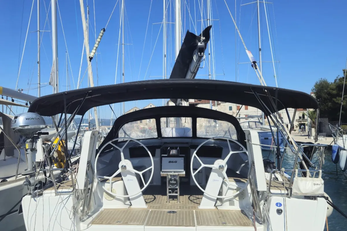 Faro, a Hanse 418 sailboat at Grad Biograd na Moru, Croatia