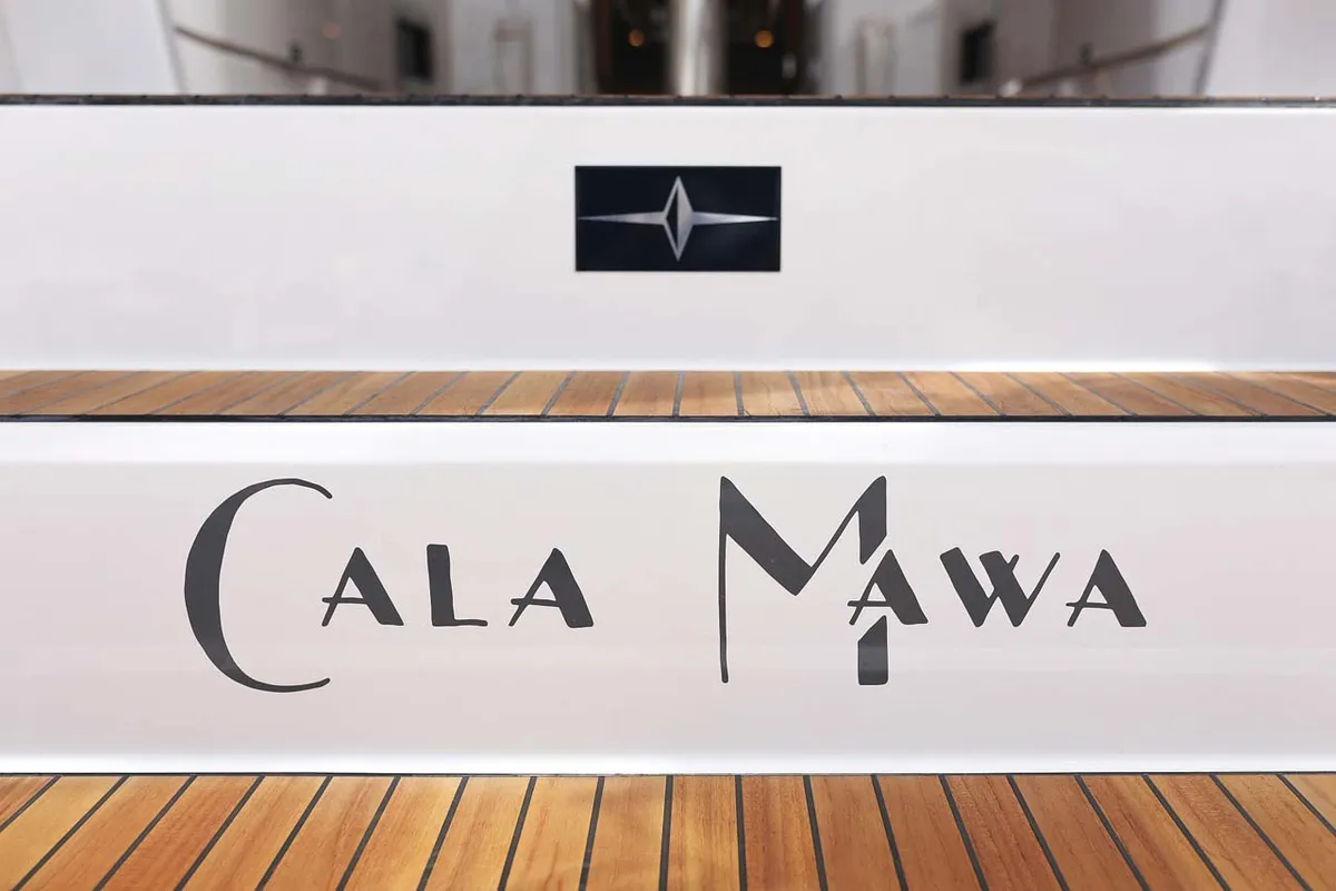 Exterior view of Cala Mawa, a Bavaria Cruiser 46 Style sailboat at Grad Trogir, Croatia