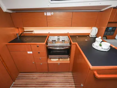 Galley of Good Times, a Bavaria C42 sailboat at Grad Trogir, Croatia