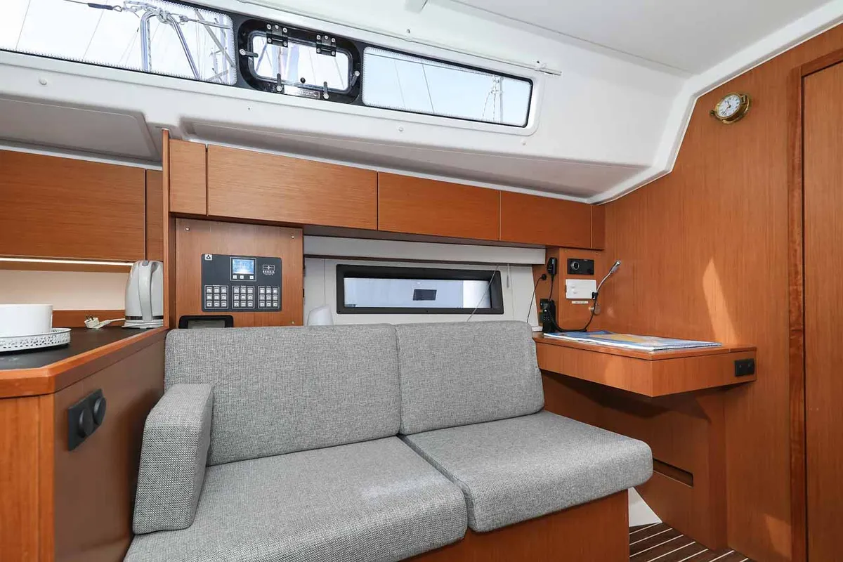 Salon of Good Times, a Bavaria C42 sailboat at Grad Trogir, Croatia