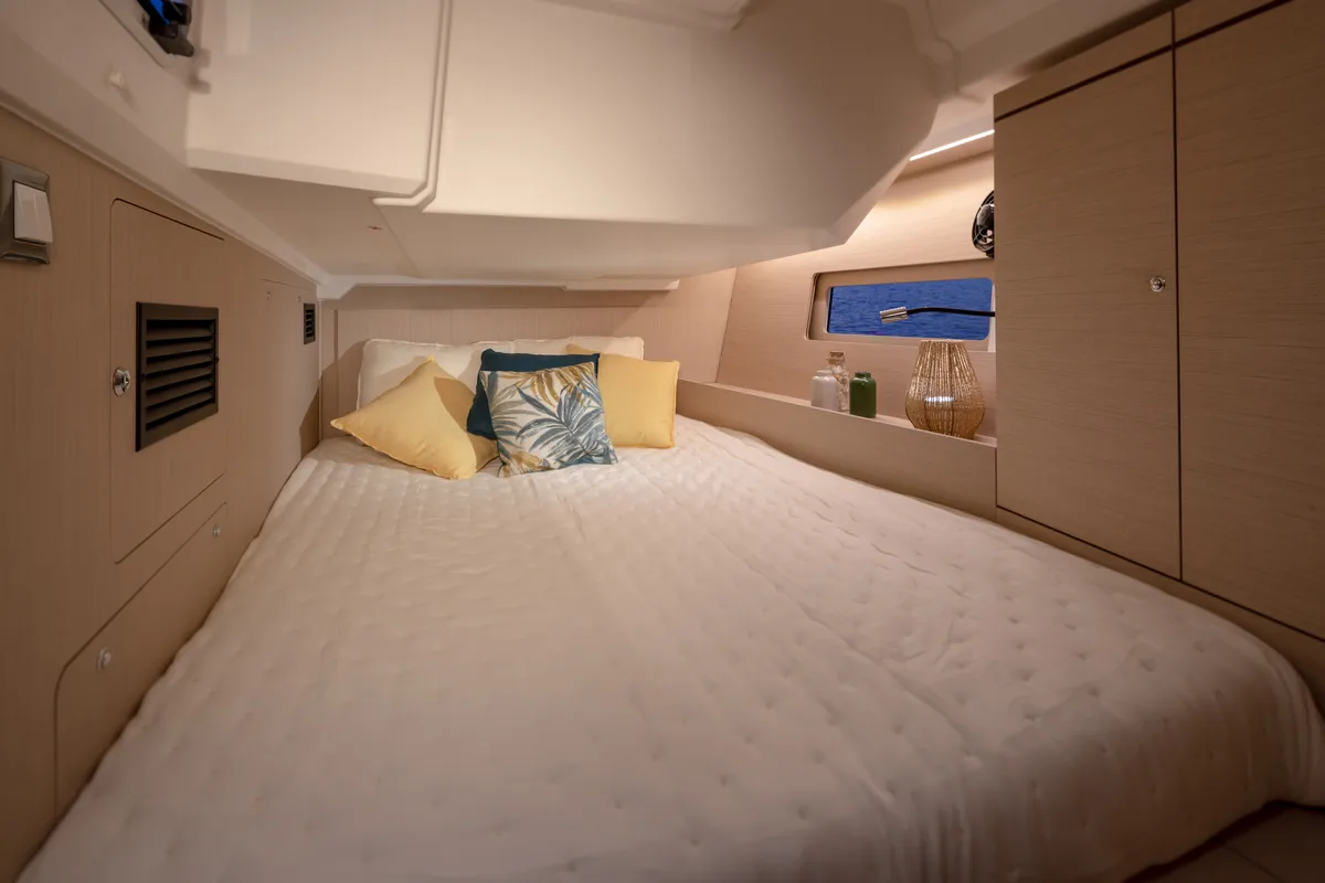 Cabin on Beneteau Oceanis 46.1, a sailboat at Road Town, British Virgin Islands