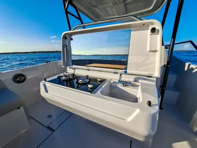 Galley of Ryck 280, a Ryck 280 motorboat at Grad Pula, Croatia