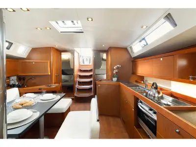 Galley of Stella, a Beneteau Oceanis 45 sailboat at Kos, Greece
