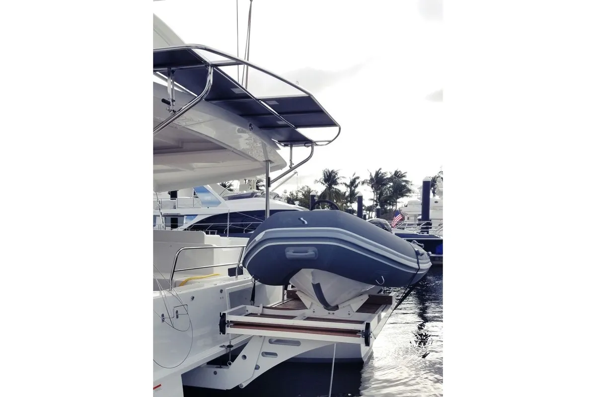 Delokoko, a Lagoon 46 catamaran at Ribishi, Saint Vincent and the Grenadines