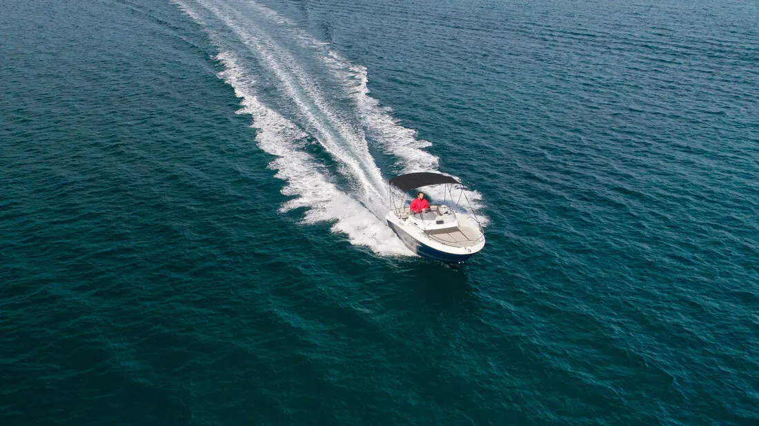 Exterior view of Cap Camarat 5.5 WA, a Jeanneau Cap Camarat 5.5 WA motorboat at Grad Pula, Croatia