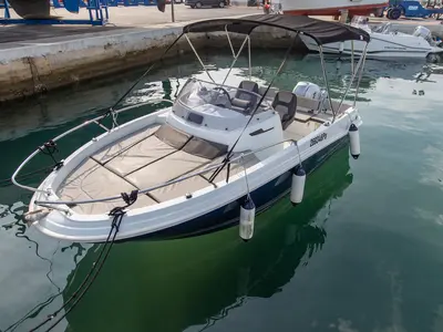 Exterior view of Cap Camarat 5.5 WA, a Jeanneau Cap Camarat 5.5 WA motorboat at Grad Pula, Croatia