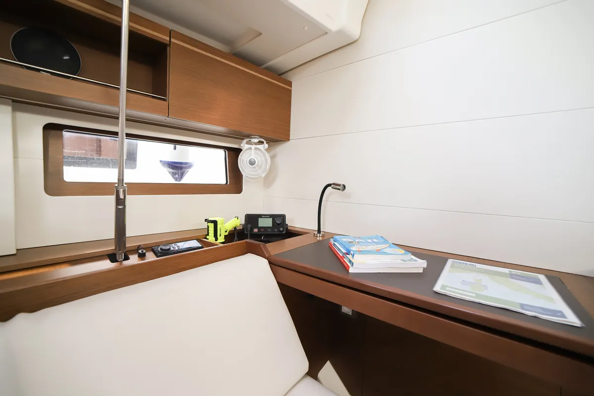 Salon of Briseide - Comfort line, a Beneteau Oceanis 51.1 sailboat at Olbia, Italy