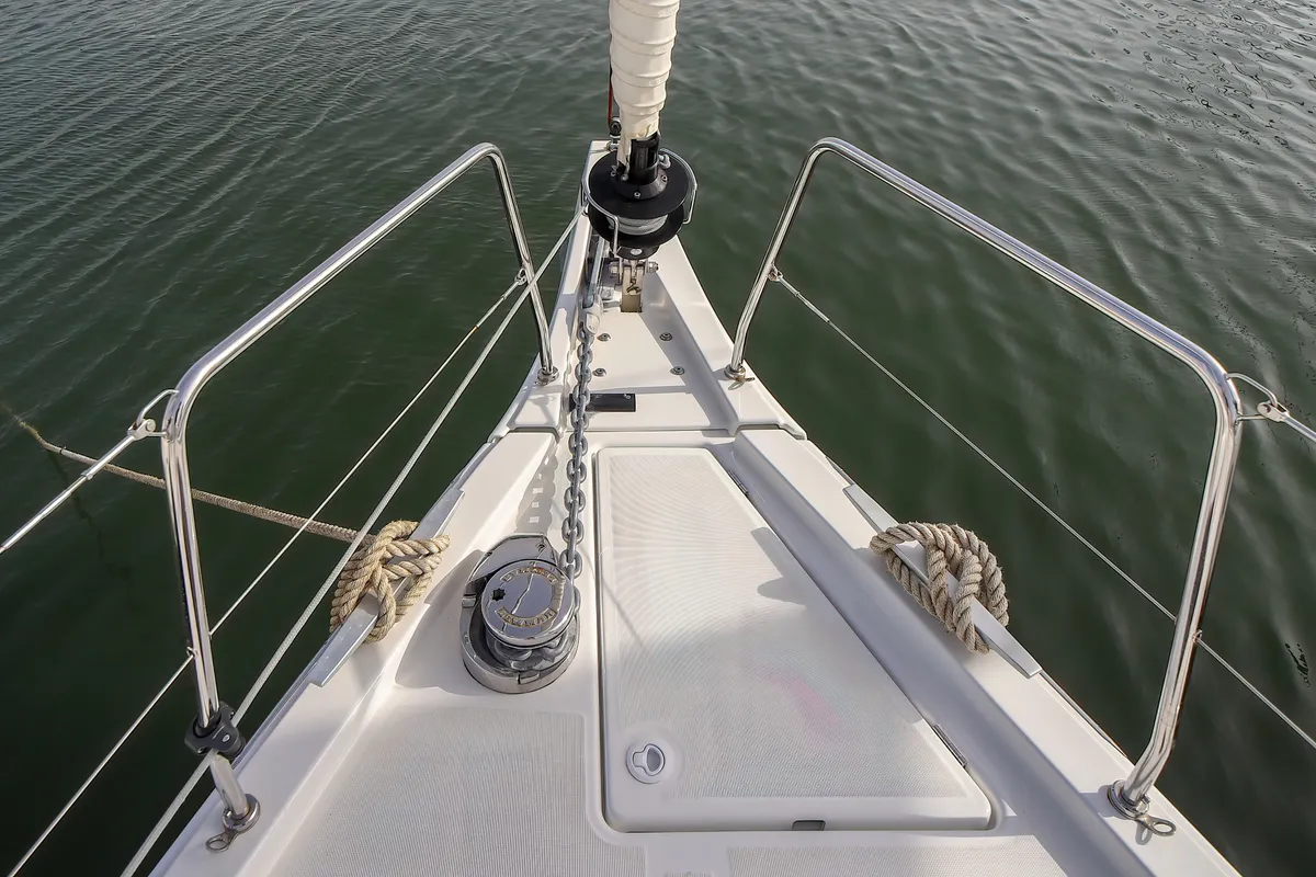 Exterior view of Briseide - Comfort line, a Beneteau Oceanis 51.1 sailboat at Olbia, Italy