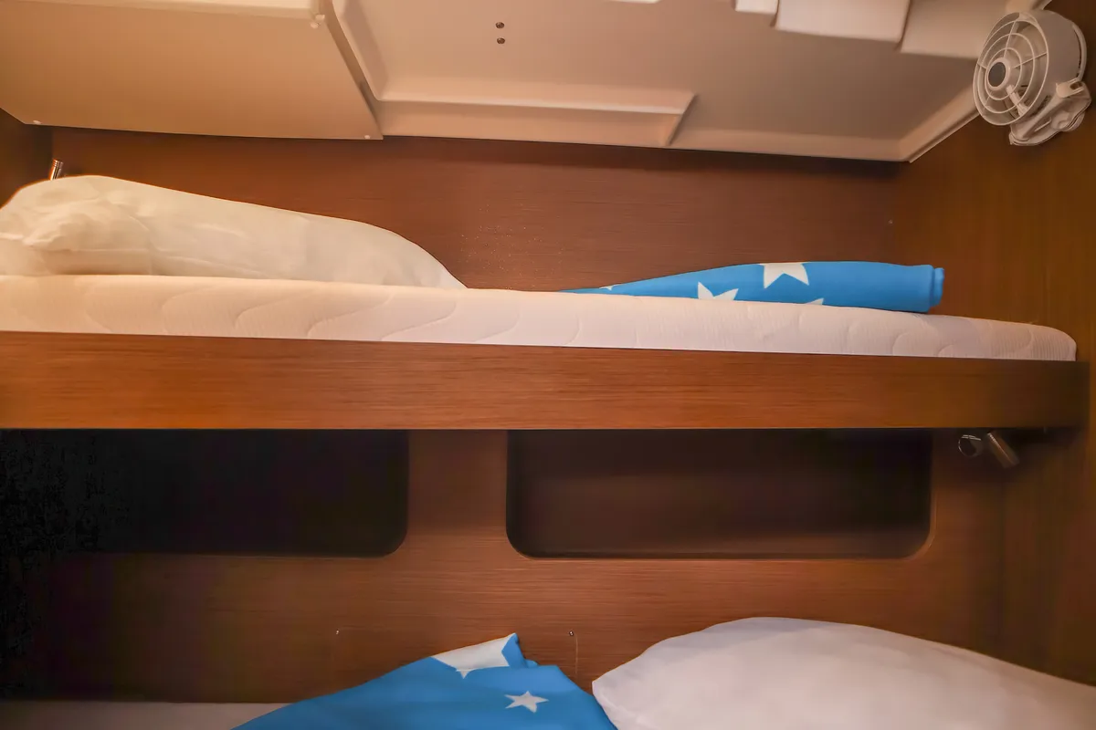 Cabin on Briseide - Comfort line, a Beneteau Oceanis 51.1 sailboat at Olbia, Italy