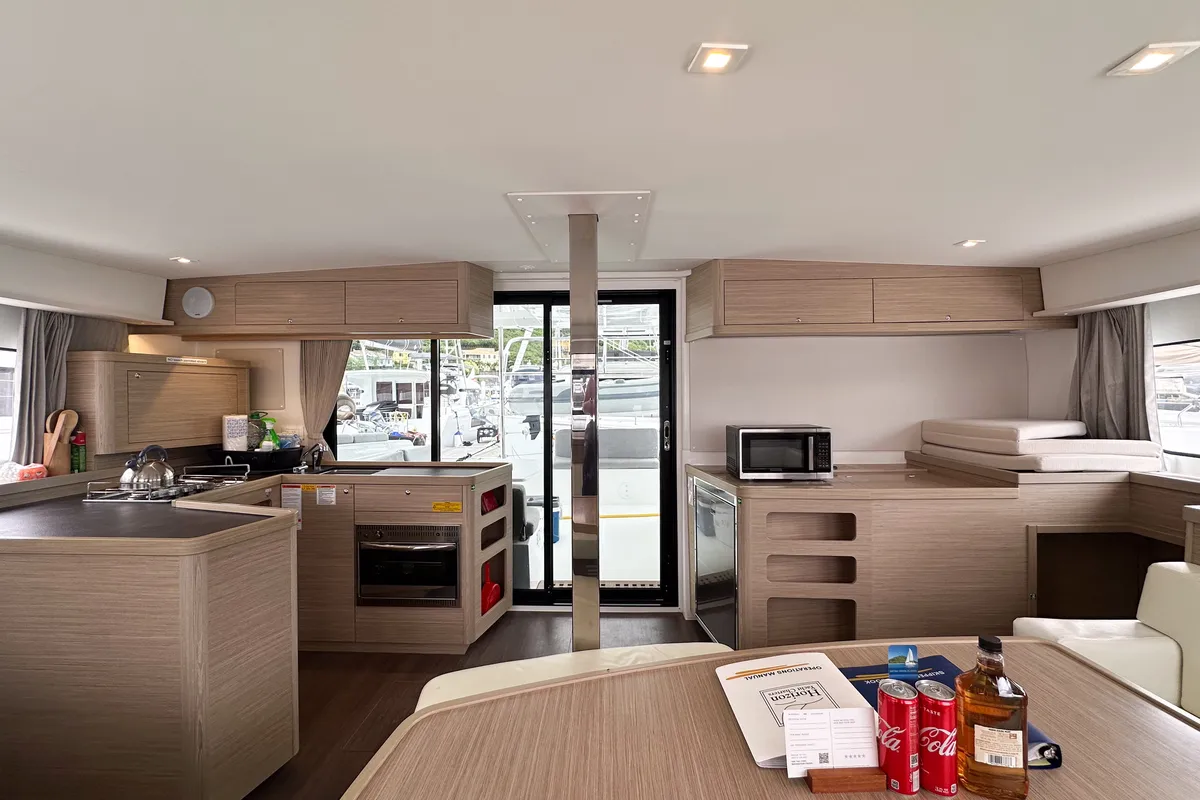 Galley of Island Riff, a Lagoon 42 catamaran at Road Town, British Virgin Islands