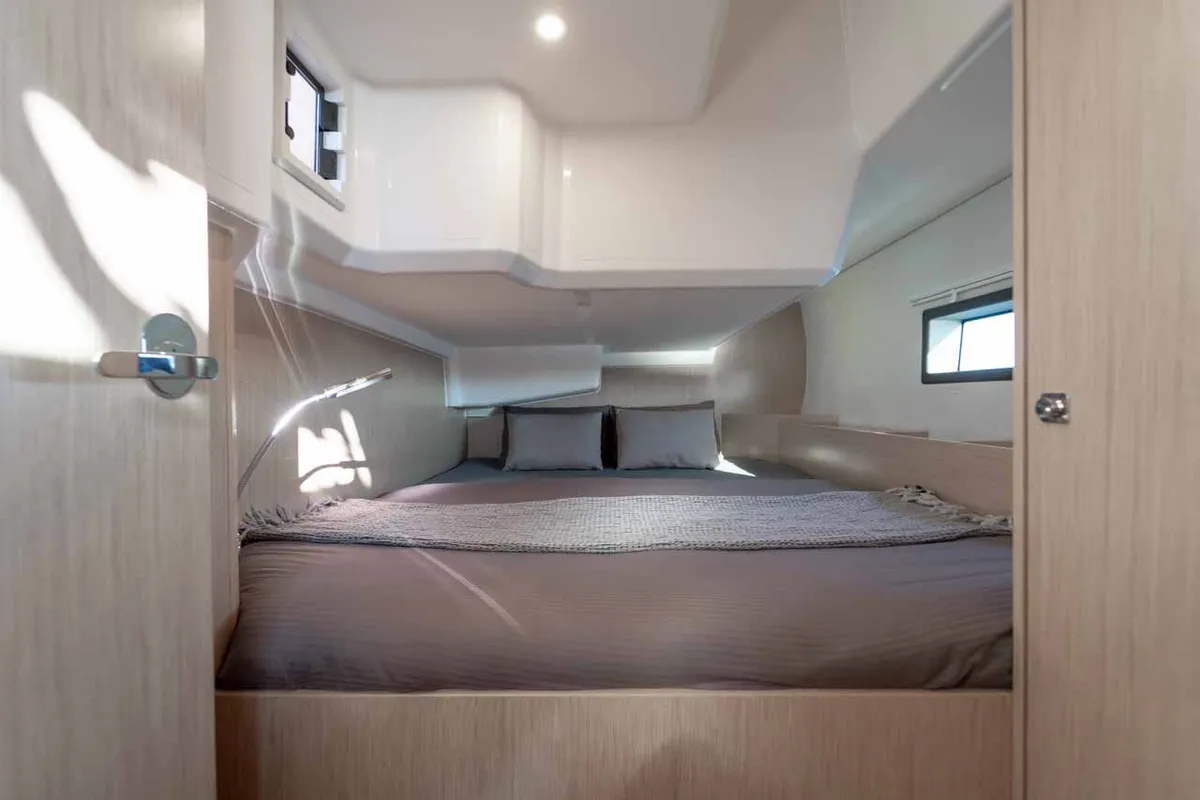 Cabin on Vento Estivo, a Bavaria C42 sailboat at Grad Šibenik, Croatia