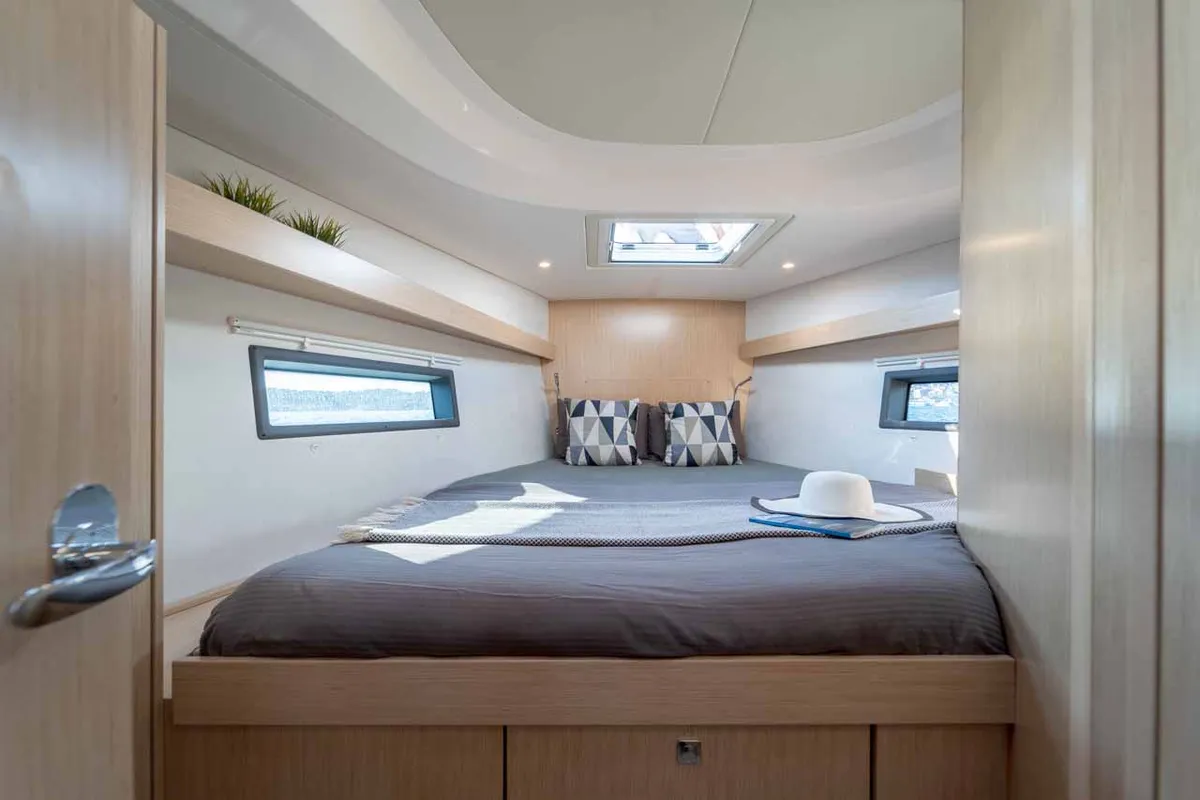 Cabin on Vento Estivo, a Bavaria C42 sailboat at Grad Šibenik, Croatia