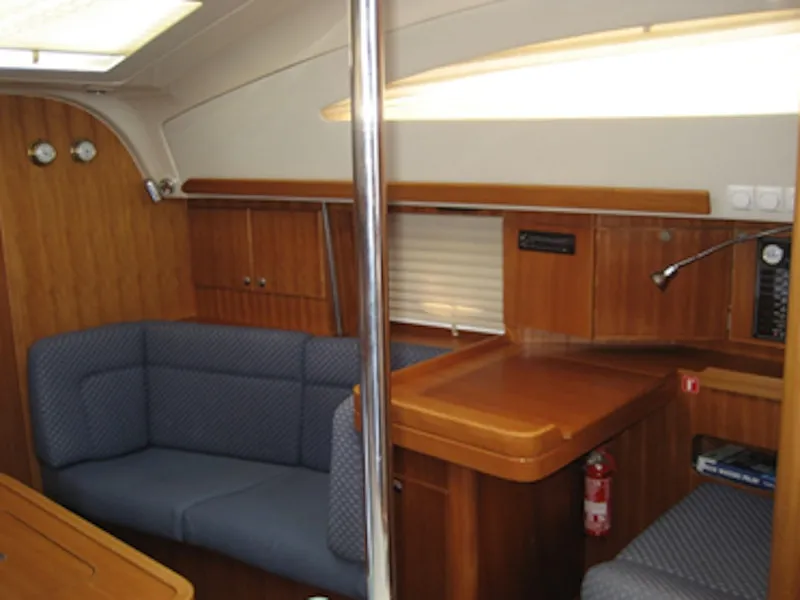 Salon of NAIADA , a Elan Impression 384 sailboat at Piraeus, Greece