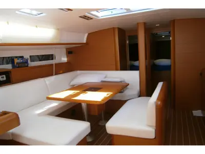 Salon of Kefi, a Jeanneau Sun Odyssey 469 sailboat at Municipal Unit of Ellomenos, Greece