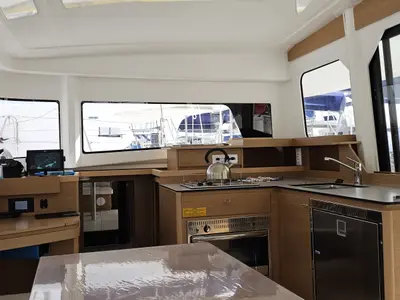 Galley of Star II, a Excess 11 catamaran at Alameda, United States