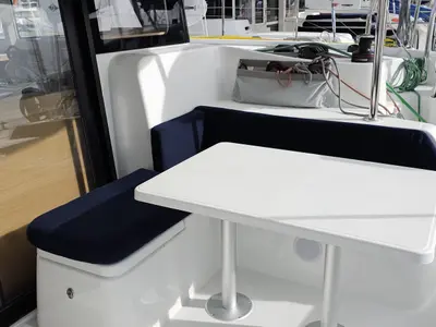 Deck of Star II, a Excess 11 catamaran at Alameda, United States