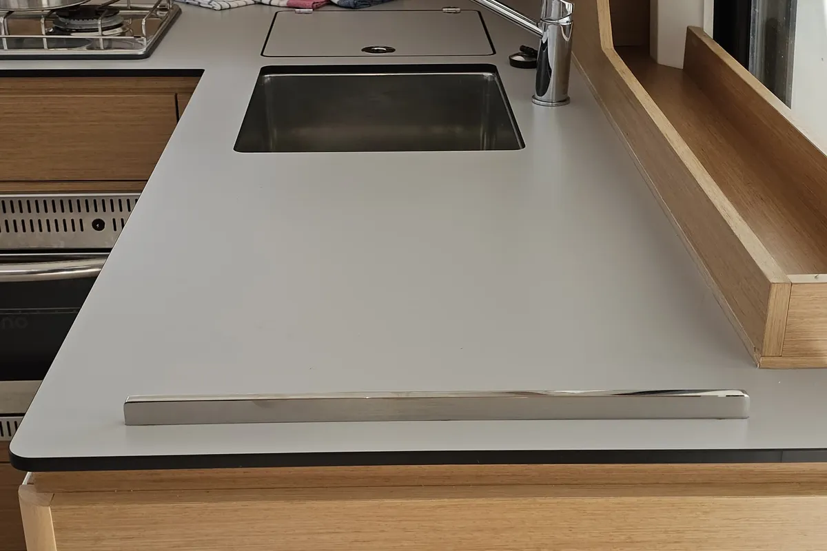 Galley of Star II, a Excess 11 catamaran at Alameda, United States