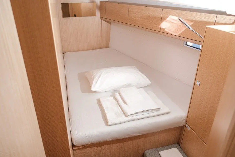Cabin on Istanbul, a Bavaria Cruiser 46 sailboat at Fethiye, Turkey