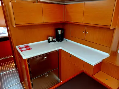 Galley of Promitheas, a Bavaria C57 sailboat at Athens, Greece
