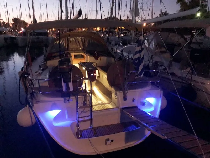 Exterior view of REN - TOTAL REFIT 2018, a Jeanneau Sun Odyssey 43 sailboat at Athens, Greece