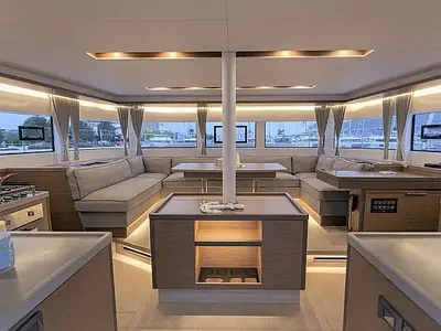 Salon of Sunshine, a Lagoon 50 catamaran at Grad Trogir, Croatia