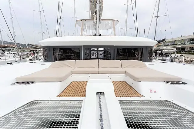 Deck of Sunshine, a Lagoon 50 catamaran at Grad Trogir, Croatia