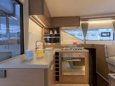 Galley of Sunshine, a Lagoon 50 catamaran at Grad Trogir, Croatia