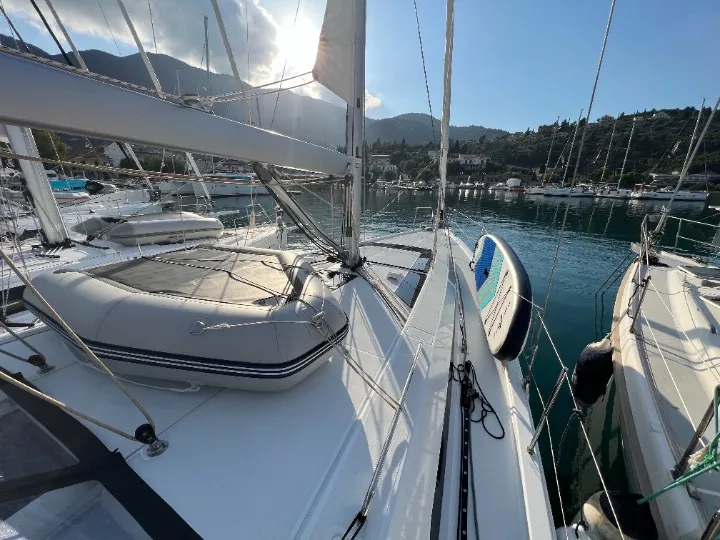 Salon of MariMar, a Beneteau Oceanis 46.1 sailboat at Municipal Unit of Lefkada, Greece