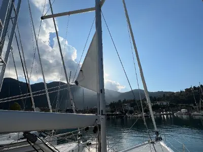Salon of MariMar, a Beneteau Oceanis 46.1 sailboat at Municipal Unit of Lefkada, Greece