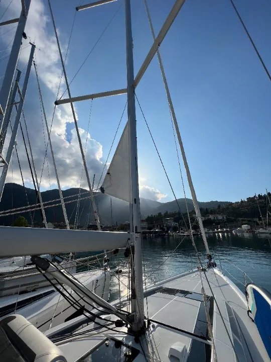 Salon of MariMar, a Beneteau Oceanis 46.1 sailboat at Municipal Unit of Lefkada, Greece