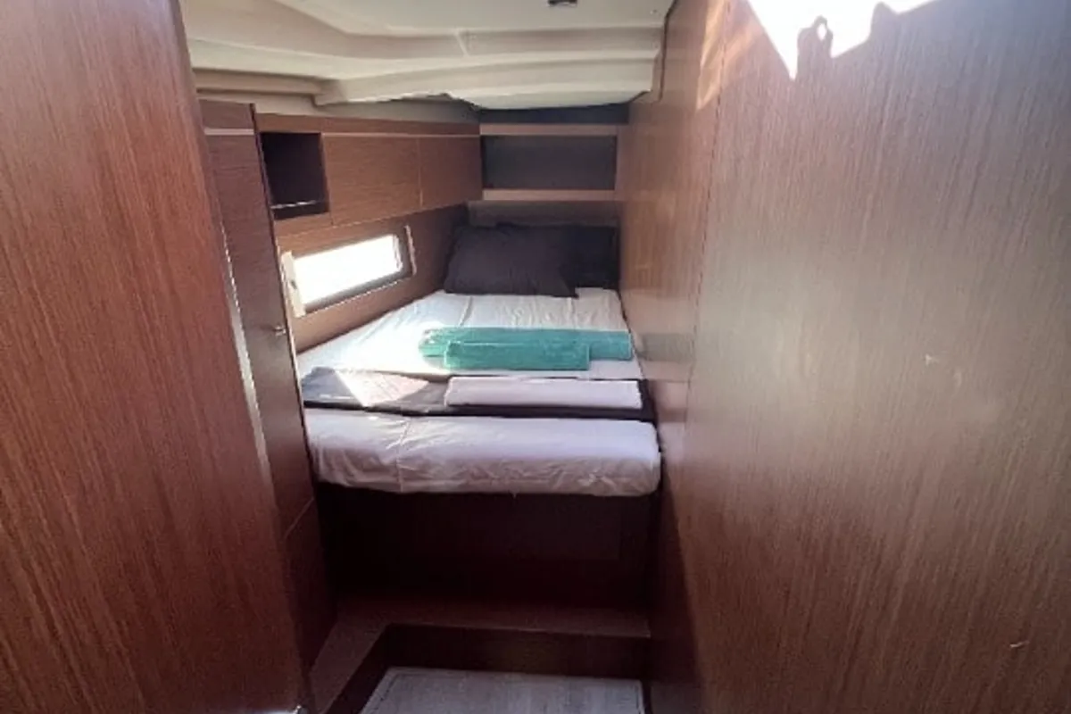 Deck of MariMar, a Beneteau Oceanis 46.1 sailboat at Municipal Unit of Lefkada, Greece