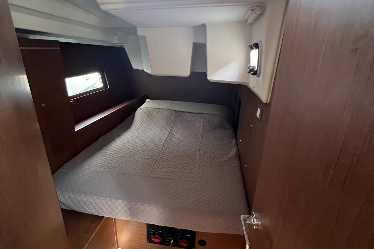 Deck of MariMar, a Beneteau Oceanis 46.1 sailboat at Municipal Unit of Lefkada, Greece