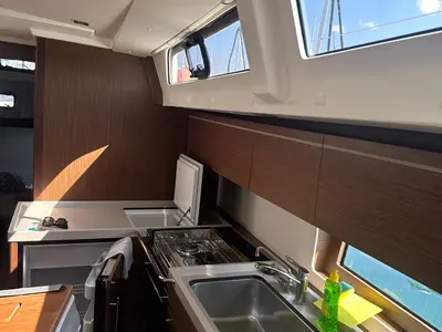 Galley of Dune, a Beneteau Oceanis 51.1 sailboat at Općina Rogoznica, Croatia