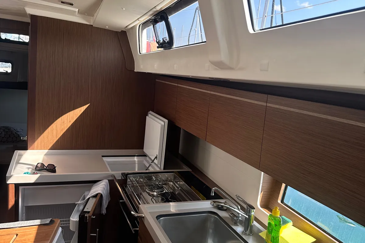 Galley of Dune, a Beneteau Oceanis 51.1 sailboat at Općina Rogoznica, Croatia