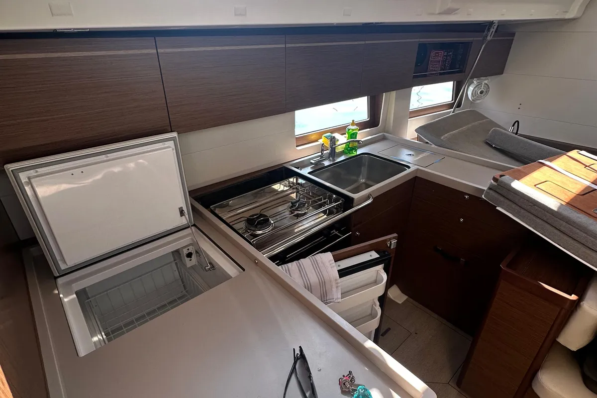 Galley of Dune, a Beneteau Oceanis 51.1 sailboat at Općina Rogoznica, Croatia
