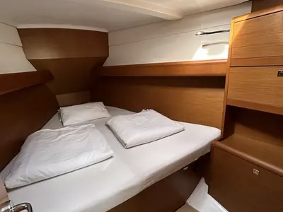 Cabin on Cash, a Jeanneau Sun Odyssey 389 sailboat at Pakoštane, Croatia