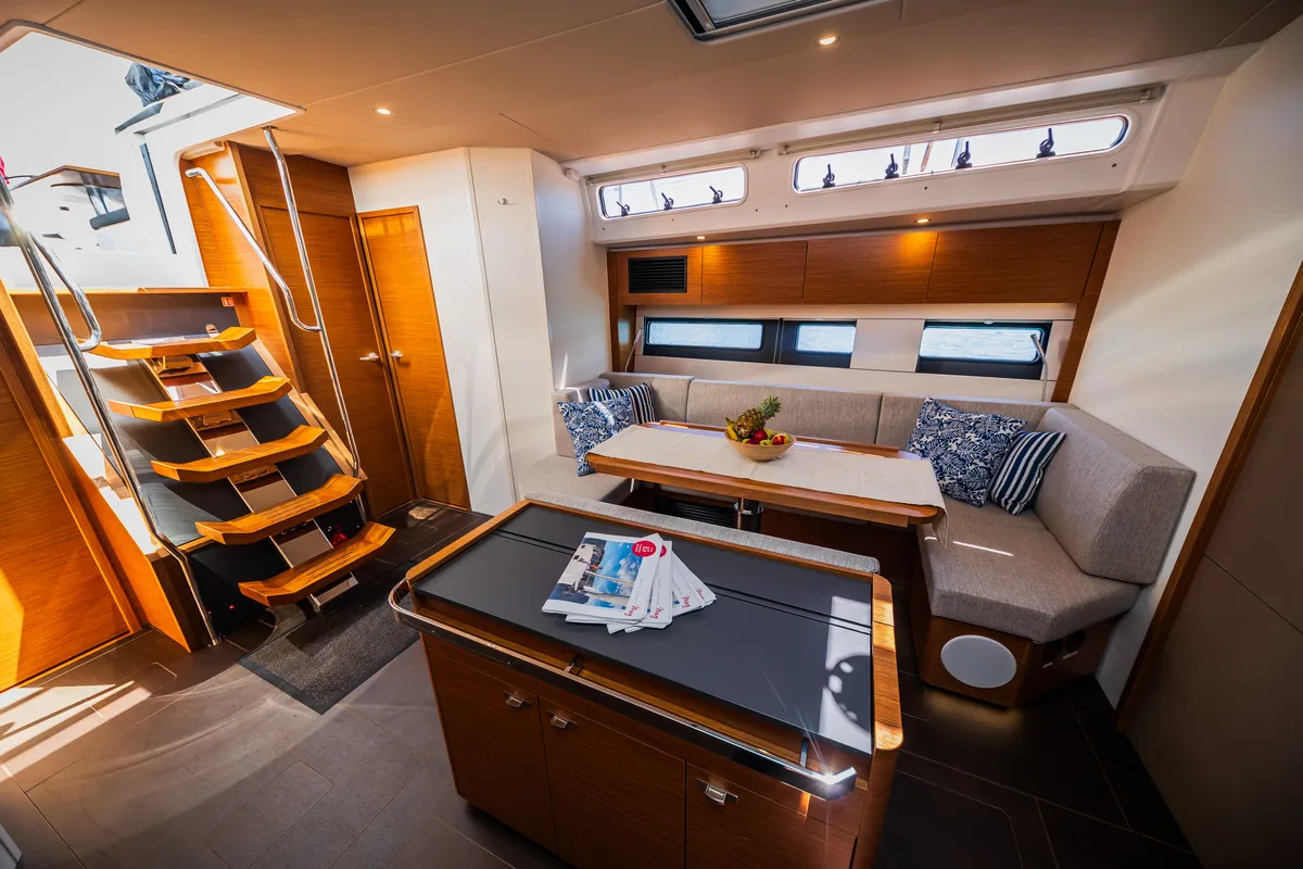 Salon of Darling Ow, a Hanse 510 sailboat at Seget Donji, Croatia