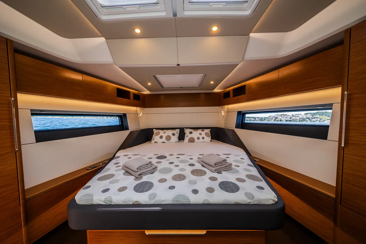 Cabin on Darling Ow, a Hanse 510 sailboat at Seget Donji, Croatia