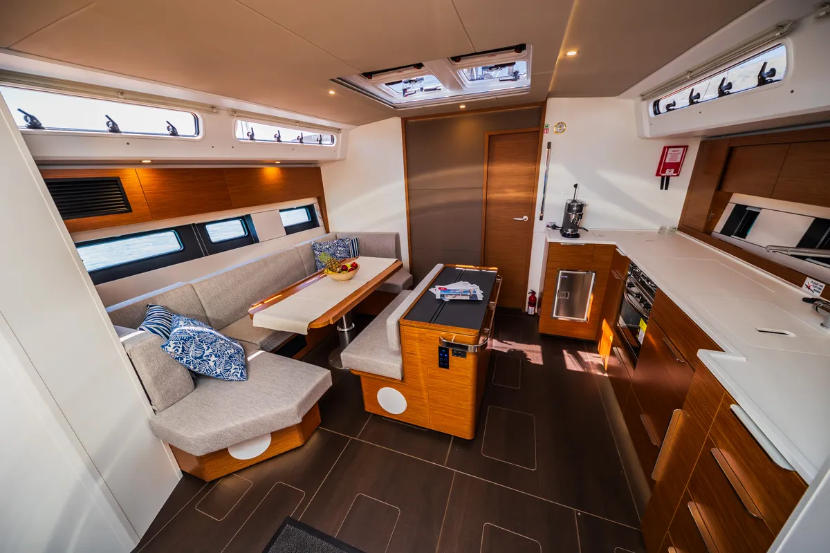 Salon of Darling Ow, a Hanse 510 sailboat at Seget Donji, Croatia