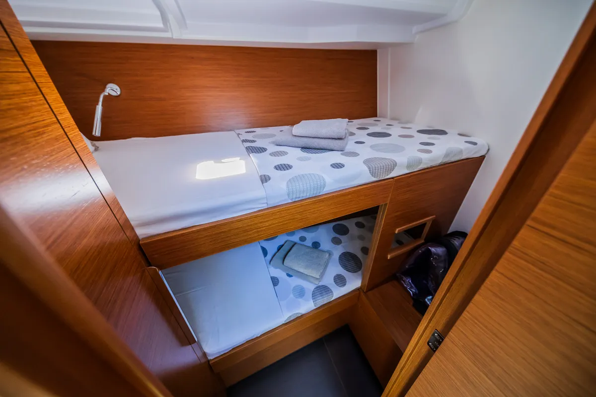Cabin on Darling Ow, a Hanse 510 sailboat at Seget Donji, Croatia