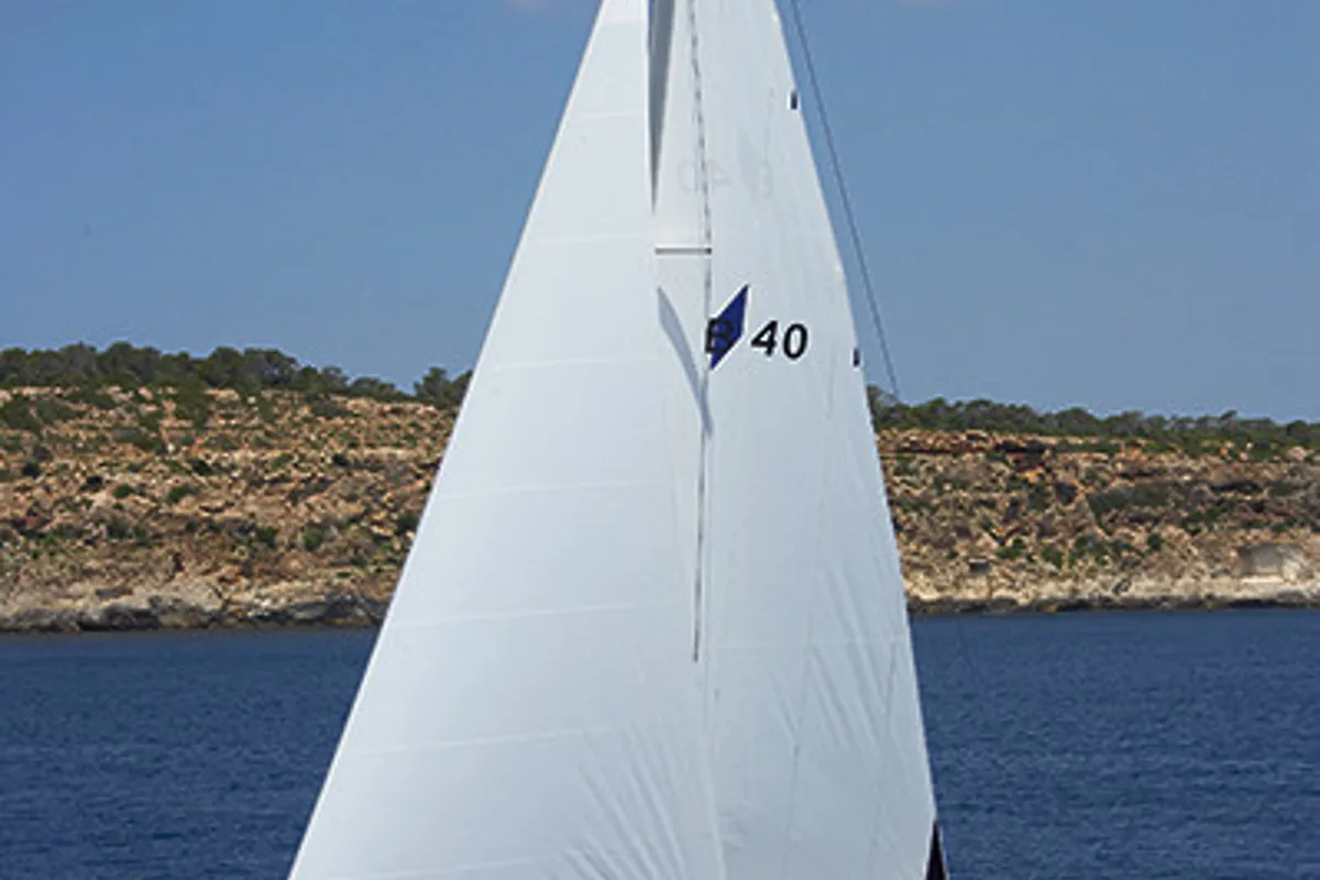 Exterior view of Ariadni, a Bavaria 40 Cruiser sailboat at Preveza, Greece