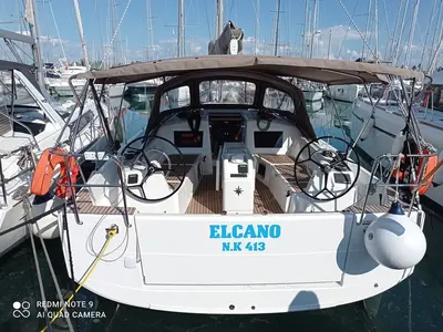 Cockpit of Elcano, a Jeanneau Sun Odyssey 410 sailboat at Municipal Unit of Lefkada, Greece