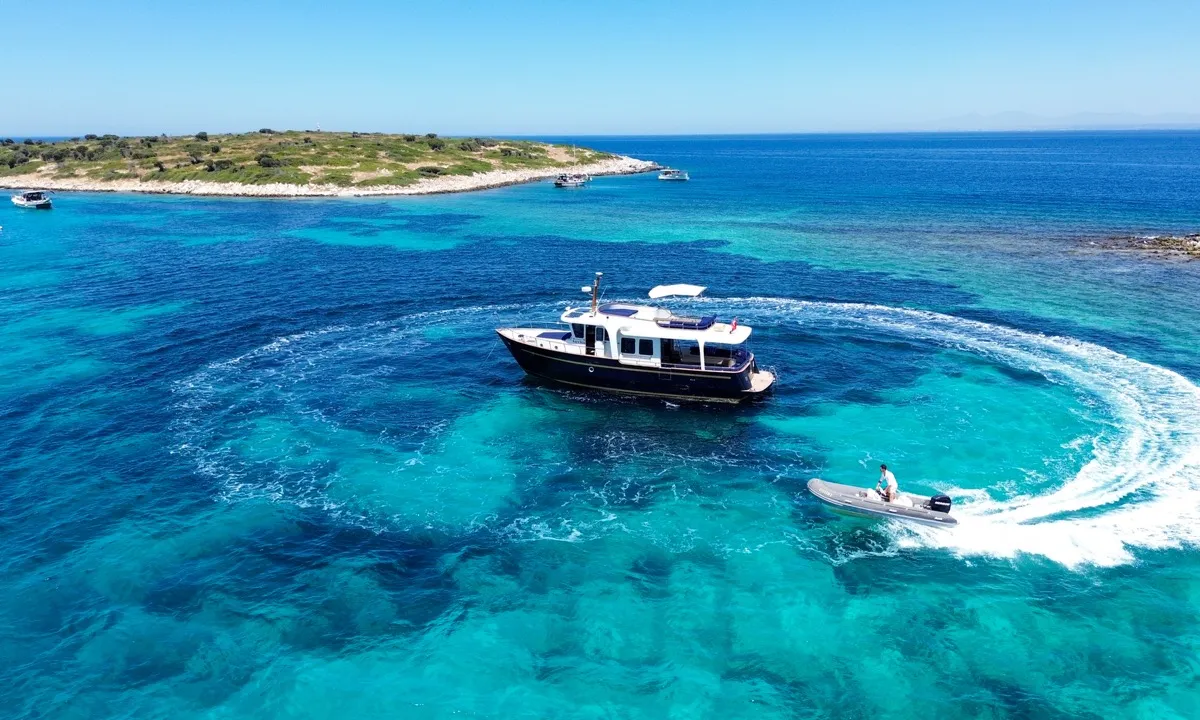 Exterior view of Sevill, a Gulet Custom built 183 motor yacht at Bodrum, Turkey