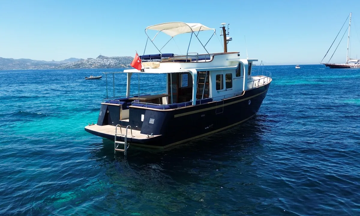 Exterior view of Sevill, a Gulet Custom built 183 motor yacht at Bodrum, Turkey