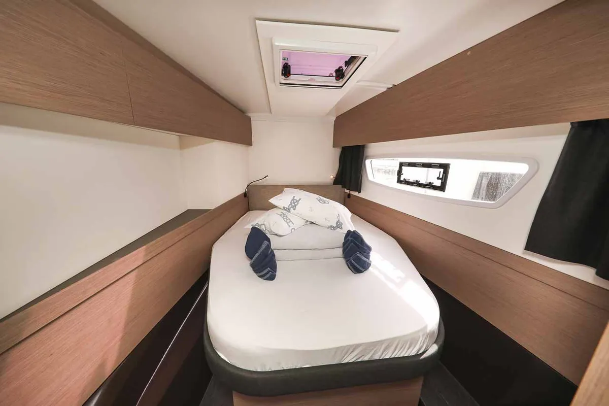Cabin on Ariel, a Fountaine Pajot Astrea 42 catamaran at Grad Trogir, Croatia