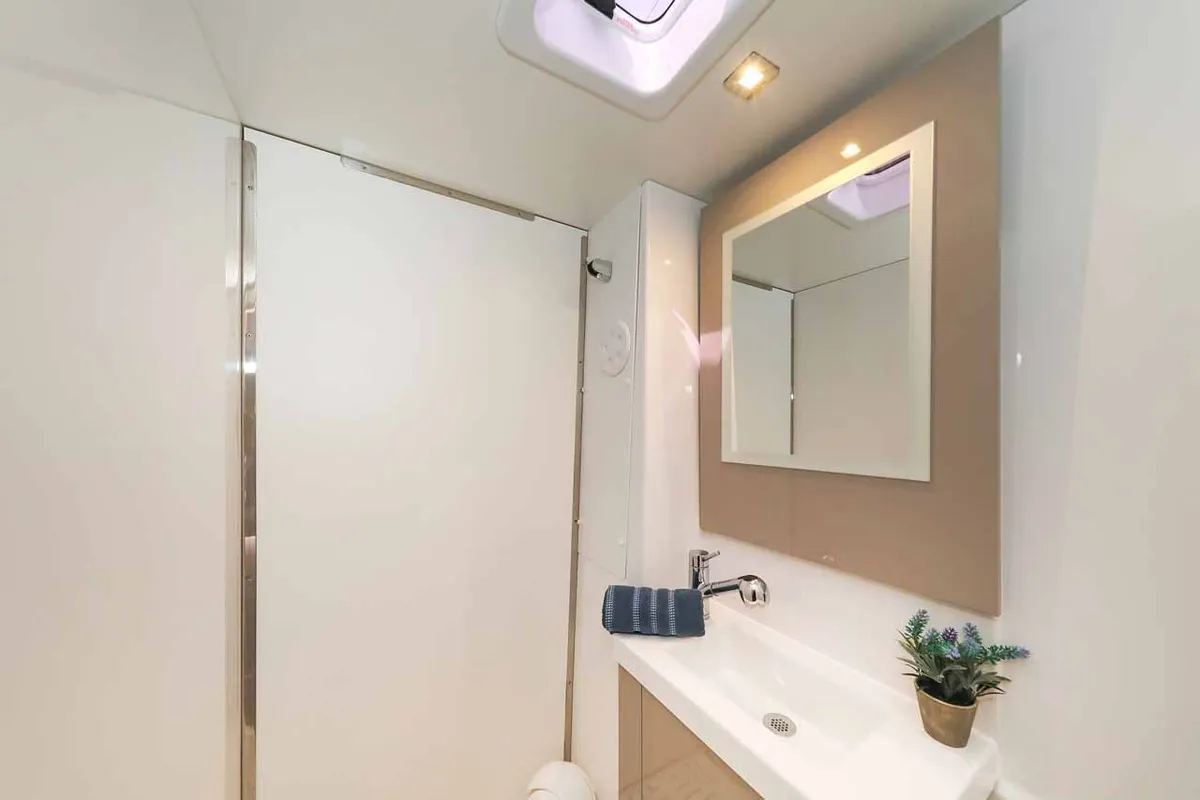 Head on Ariel, a Fountaine Pajot Astrea 42 catamaran at Grad Trogir, Croatia