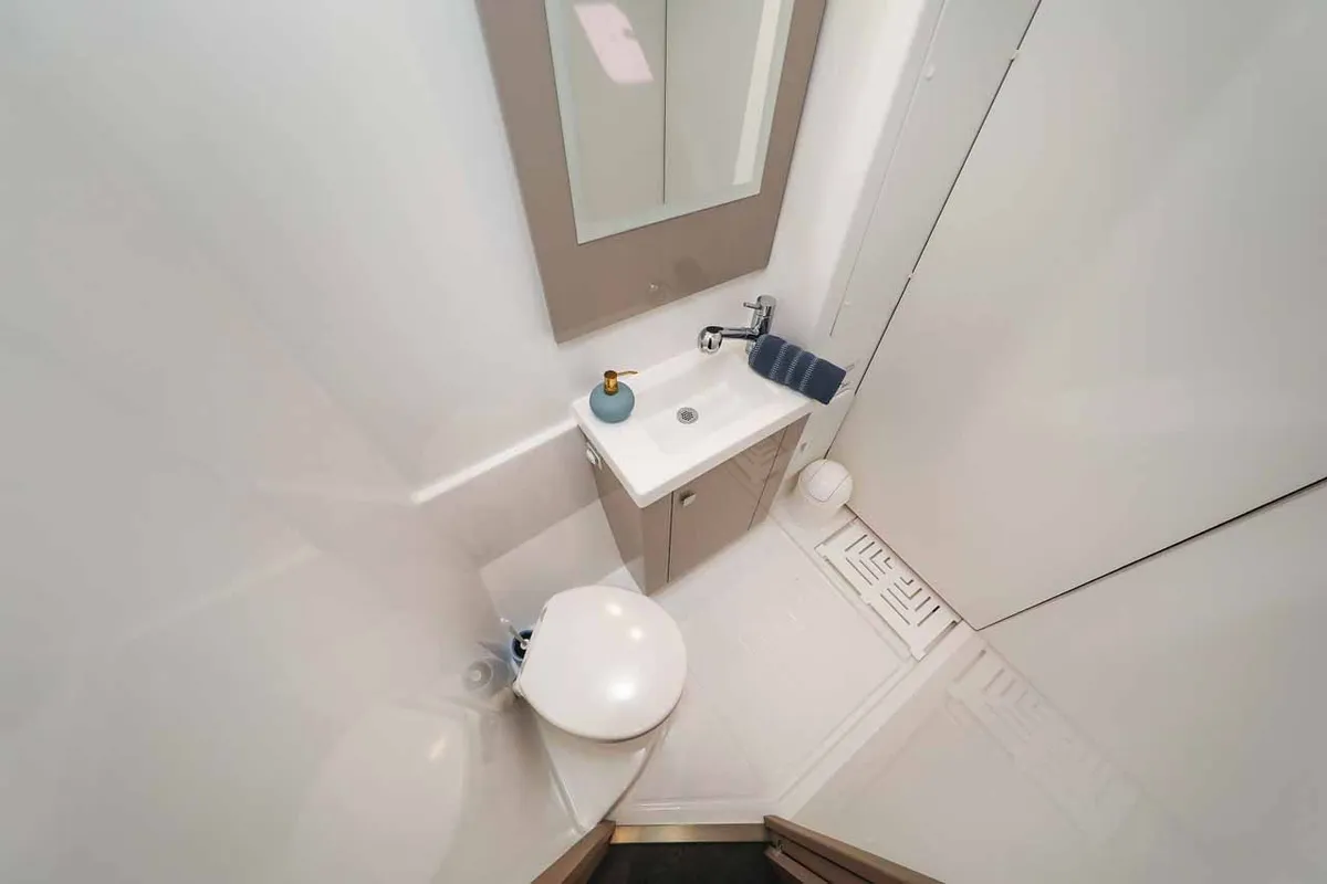 Cabin on Ariel, a Fountaine Pajot Astrea 42 catamaran at Grad Trogir, Croatia