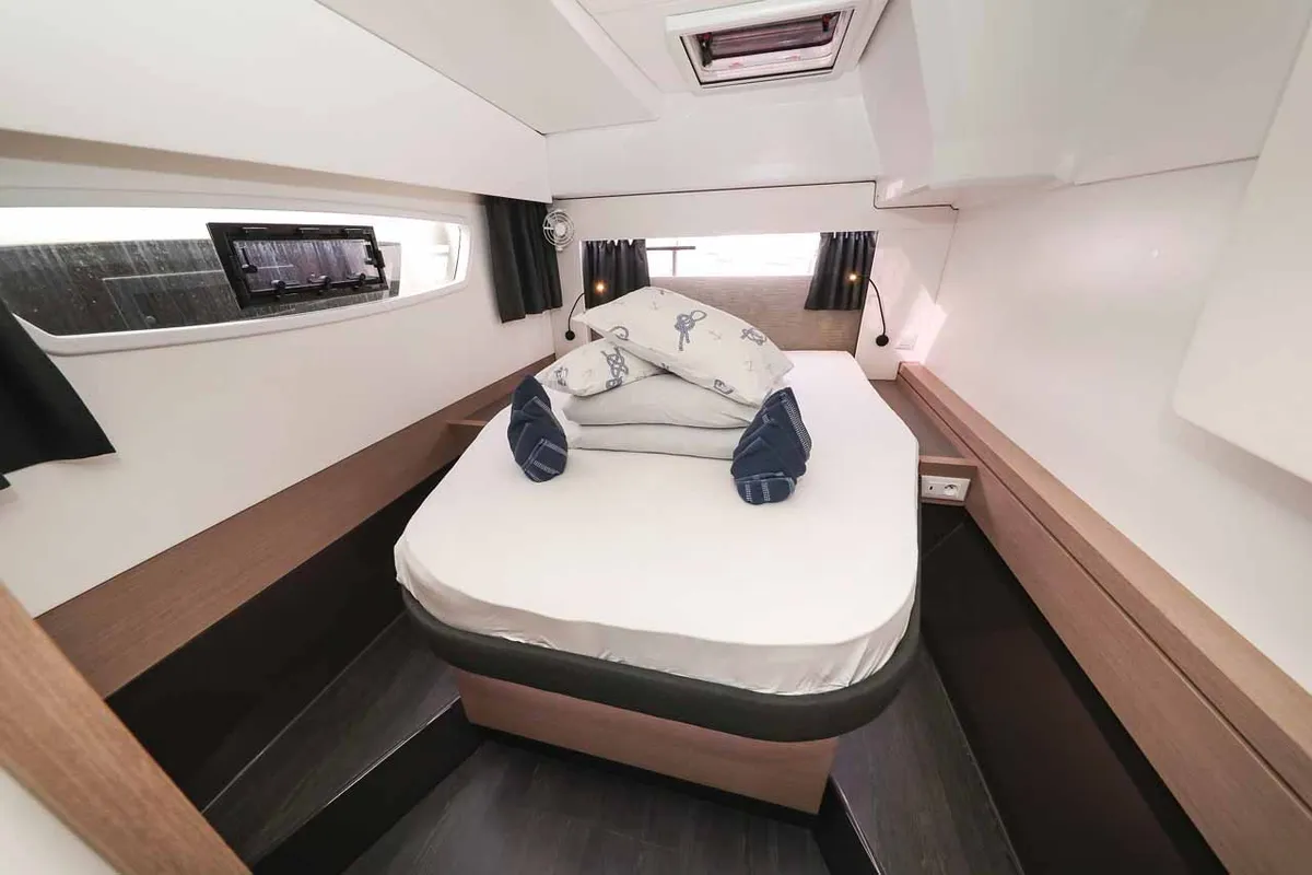 Galley of Ariel, a Fountaine Pajot Astrea 42 catamaran at Grad Trogir, Croatia